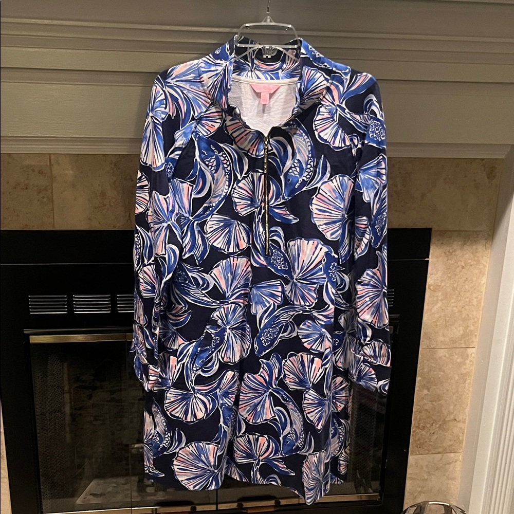 Lilly Pulitzer Blue and Pink Patterned Dress